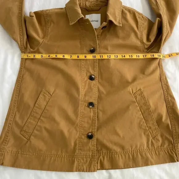 Madewell Northwood Sand Cropped Utility Tan Khaki Utility Jacket, Size XS - Picture 6 of 9